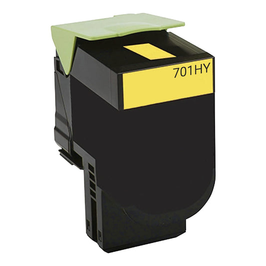 Lexmark 701H (70C1HY0) High Yield Yellow Compatible Toner Cartridge